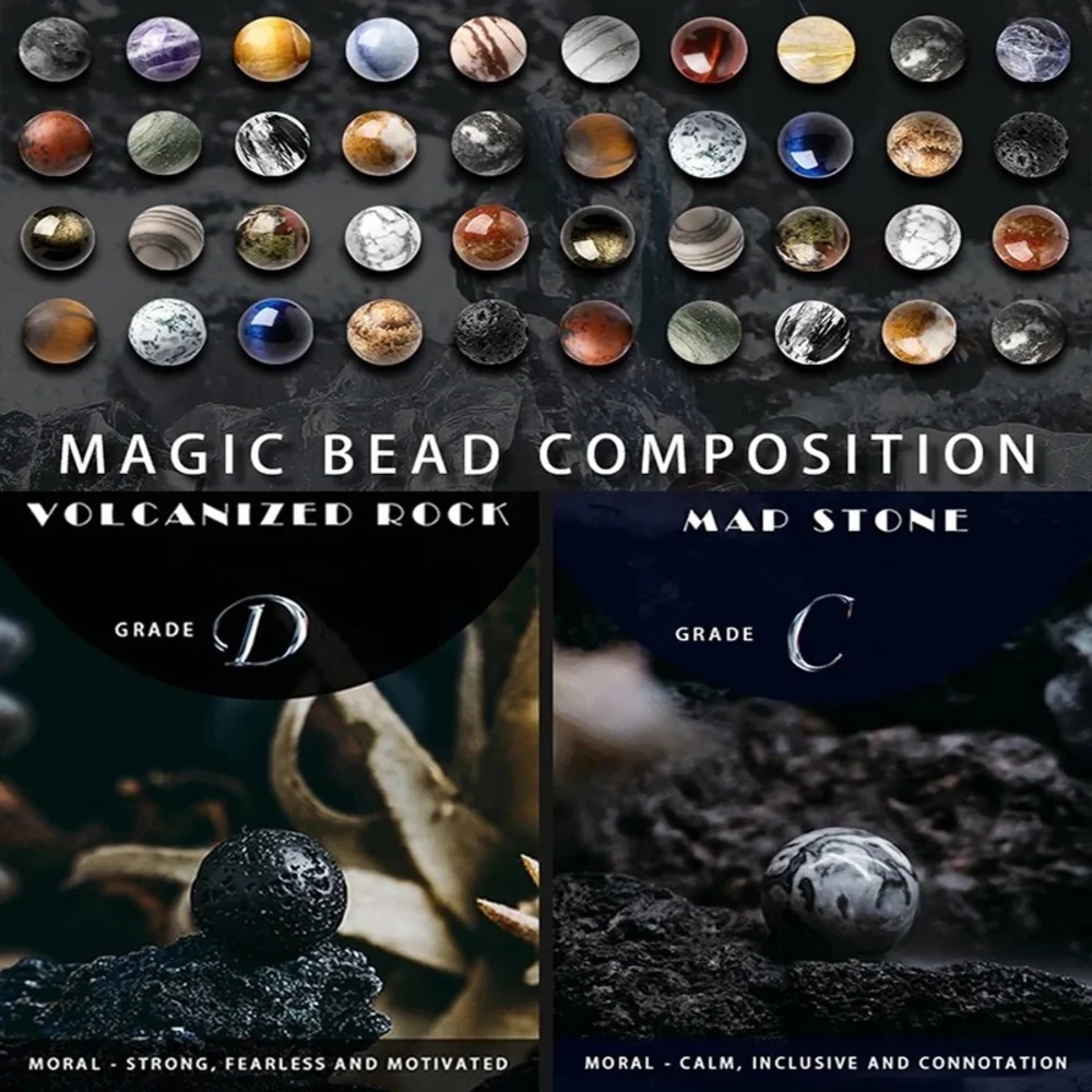 1pcs Men’s Round Beaded Stone Bracelets